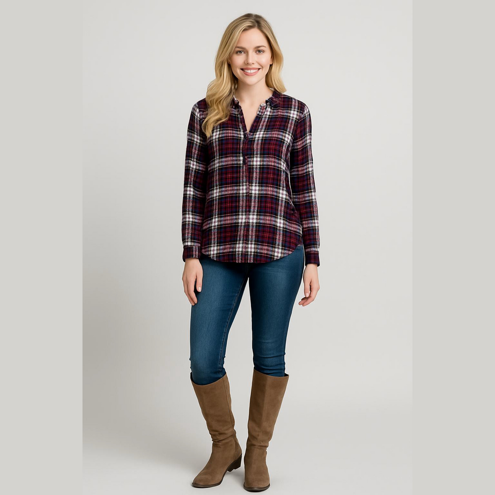 🎁GAP Red and White Plaid Tunic